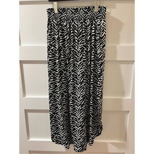 New Ninexis zebra black and white Maxi skirt with split
